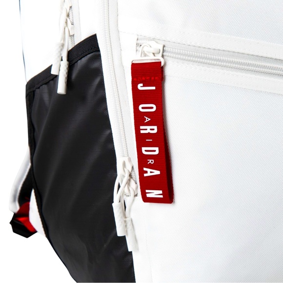 Authentic Jordan Air Patrol Backpack 29L in White w Red and Black Accents-Large - Picture 4 of 12